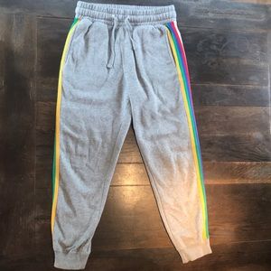 Forever 21 gray and striped sweatpants